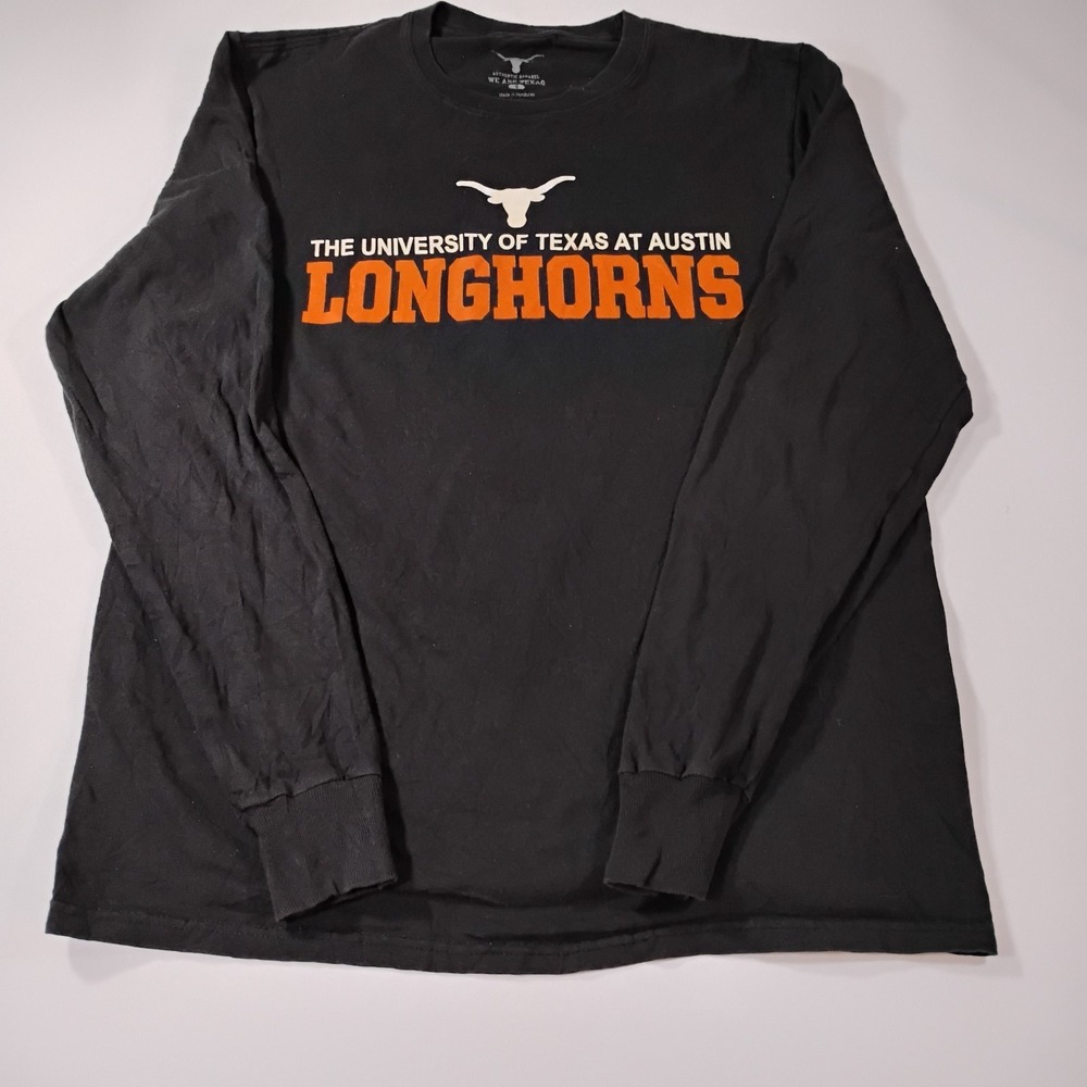 We are Texas Men's Size Small Black University of Texas Long Sleeve Tee Shirt